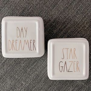 NEW Rae Dunn Star Gazer & Day Dreamer Jewelry Box Set